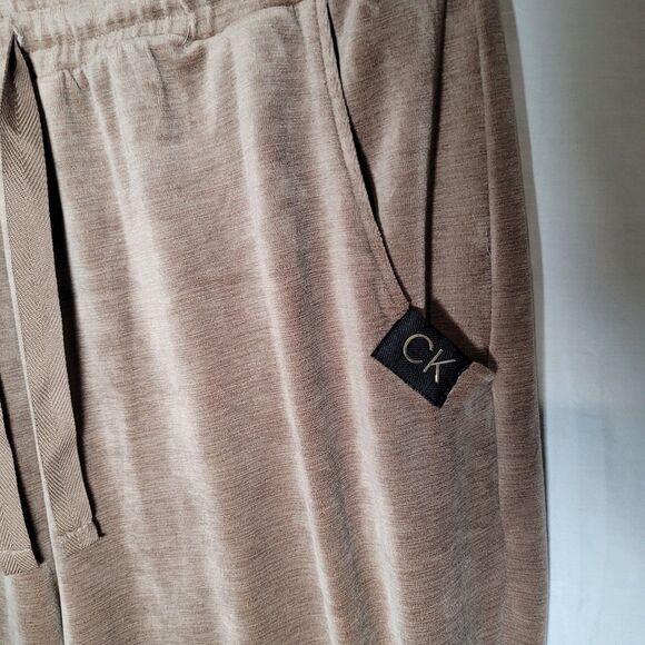 Calvin Klein Womens Jumpsuit Velour Drawstring Waist Pockets V Neck - Picture 3 of 5